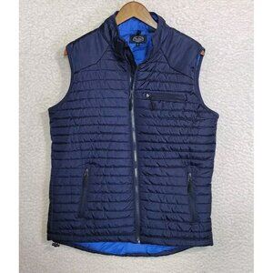 Nat Nast Quilted Lightly Insulated Vest Men's Size Medium Blue Zippered Pockets